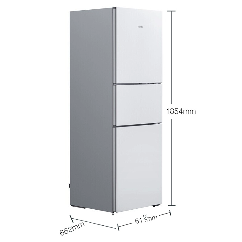 Tủ lạnh ba cửa SIEMENS / Siemens BCD-280W (KG28UA220C) không tiết kiệm năng lượng trắng tươi - Tủ lạnh