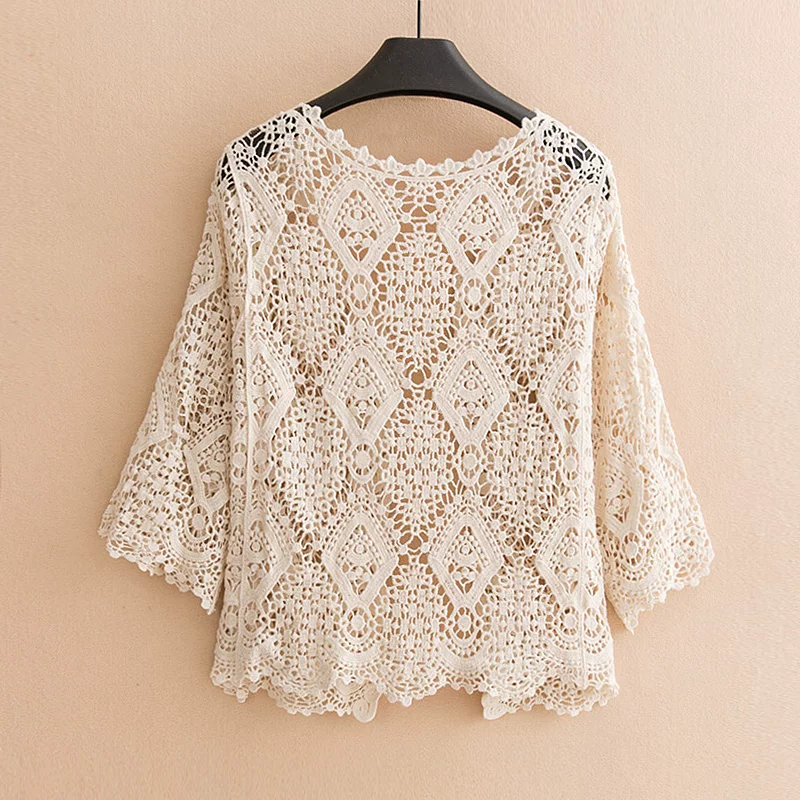 Summer thin solid cloak, lace vest, jacket, cardigan, sun protection clothing