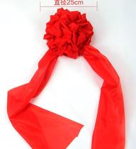 Wedding groom silk big red flower ball opening ribbon-cutting supplies wedding red silk cloth flower car decoration red hydrangea
