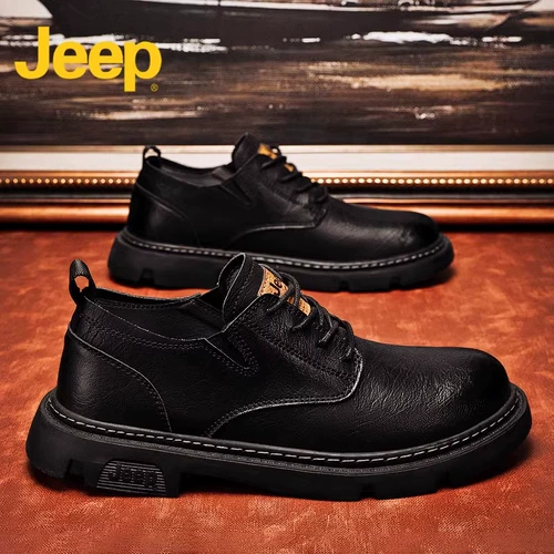 jeep Martens, джип в английском стиле, туфли для кожаной обуви, мужская износостойкая низкая повседневная обувь, из натуральной кожи