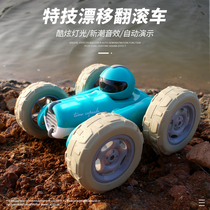 Stunt dump truck charging electric tumbling off-road four-wheel drive drift remote control car boy 3-6 years old childrens toys