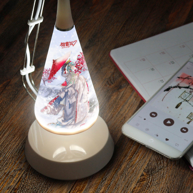 Hatsune miku Deep Sea Girl Snow Hatsune Night Light Bluetooth Music Lamp Birthday Gift