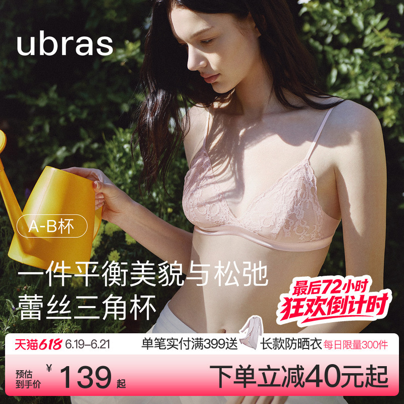 Ubras Flower and Alice Girl Lace Underwear Sexy Lightweight Silk 2026 New Bra Set