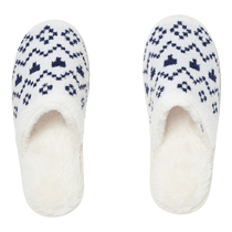 ubras half-velvet thickened warm slippers autumn and winter 2024 new home indoor rhombus shoes for women