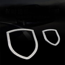  Porsche steering wheel label diamond sticker Cayenne 911 macan Cayenne car label front label modified decorative ring