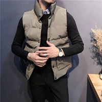 Áo mưa nam mùa đông nam vest nam phiên bản Hàn Quốc của áo cotton không tay nam tự canh dày áo vest thanh niên vest vest ao gile nam