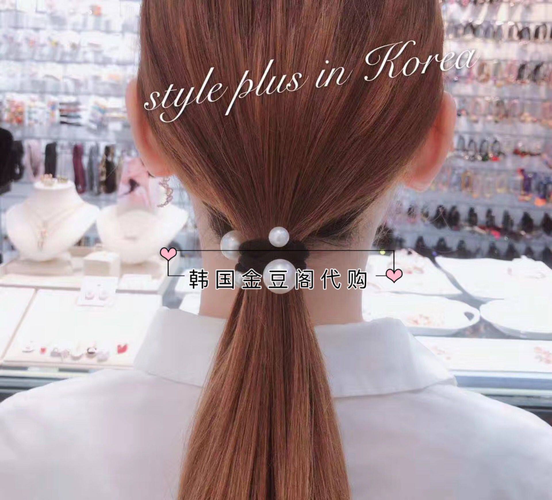 Running quantity 2019 Korea Dongdaemun Style plus New Pearl Hair Circles Hair Circles Leather Gluten Hair Circles Women