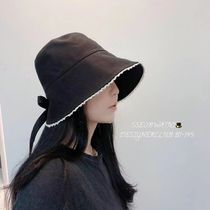 Spring fisherman hat Korean Dongdaemun hat British cover face pastoral sun hat sun hat female basin hat summer