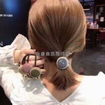 South Korea Dongdaemun Import Mura Summer New minimalist Candy Color Head Rope Hair Rope Leather Gluten Hair Ring Women