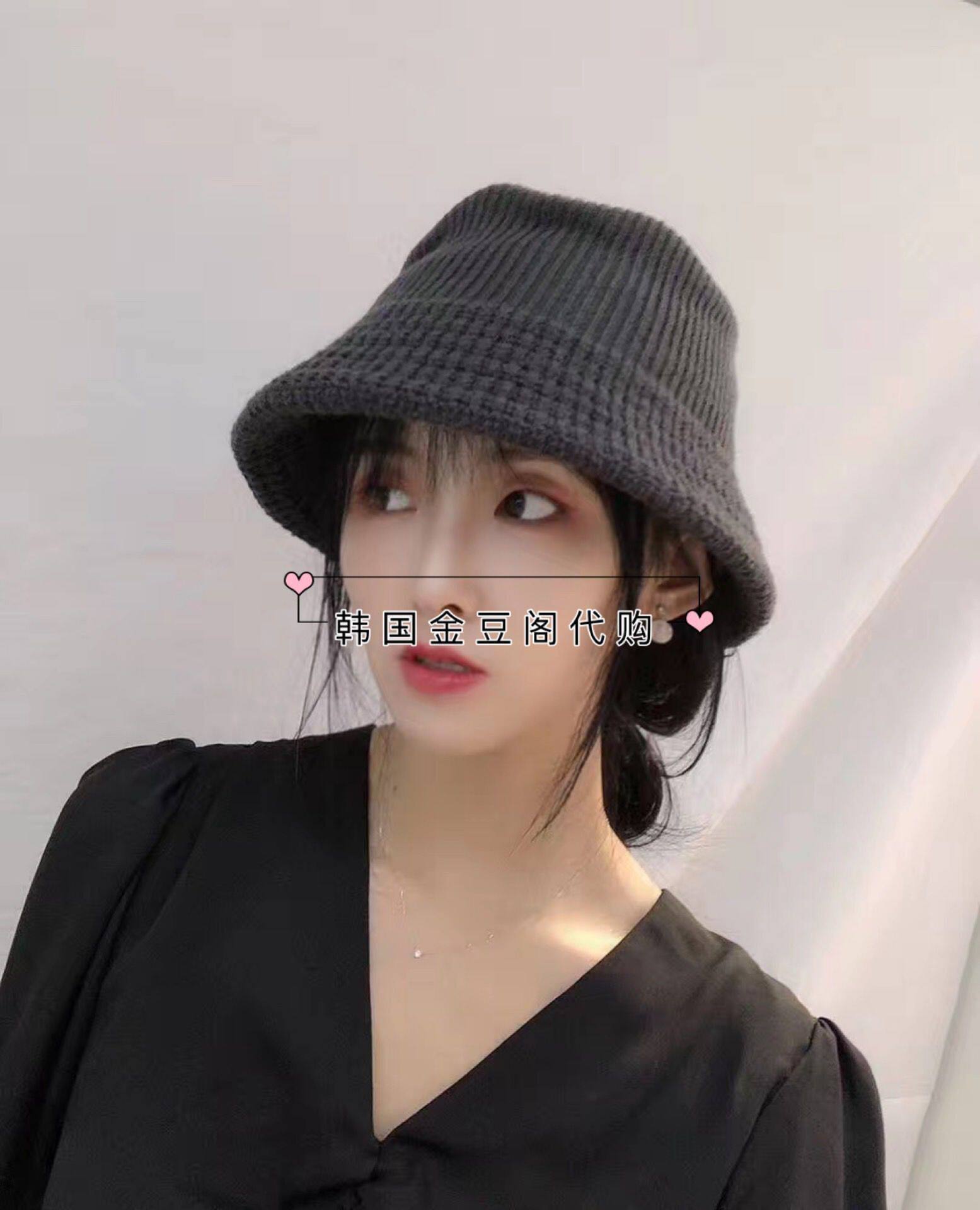 2020 Autumn Winter Korea East Gate Import New Fashion Knitted Fisherman Hat Tub Cap Woman Warm Hat