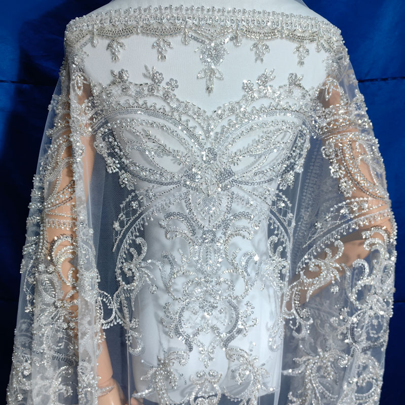 New Classy Bead Tube Embroider Chip Flat Silver Embroider Thread Wedding Dress Children's Clothing Lace Handmade Curtain Background Decoration