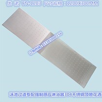 Factory custom swimming pool aisle induction forced shower with 304 stainless steel shower 1200X300