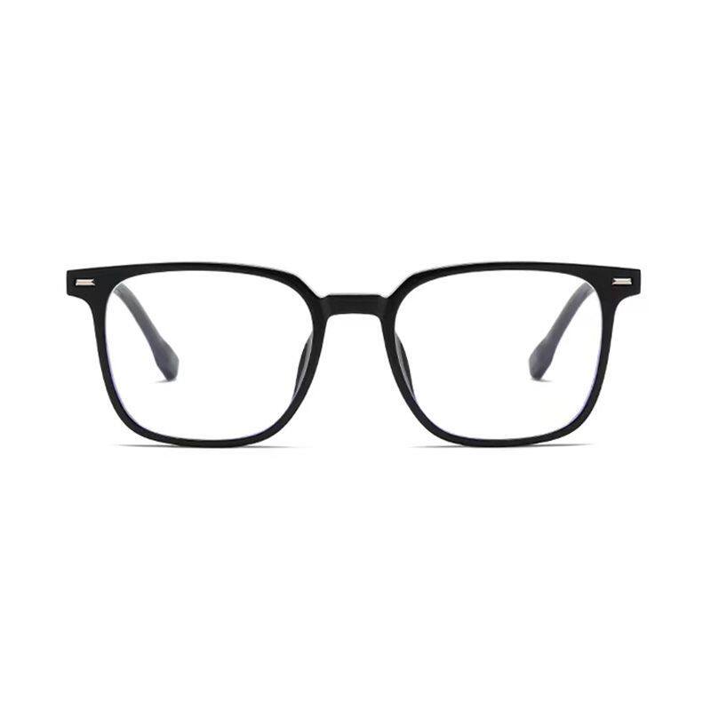 Retro Black-Framed Oversized Glasses for Men, Japanese Style, Square, Suitable for Round Faces, Slimming, Natural Look, Popular Online, Women with Nearsightedness, Can Be Customized with Prescription