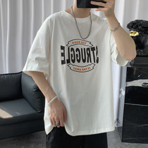 Short-sleeved T-shirt Mens Tide Brand Trend Cotton Harbor Clothes ins Joker Boys Top Korean 2021 New Fashion