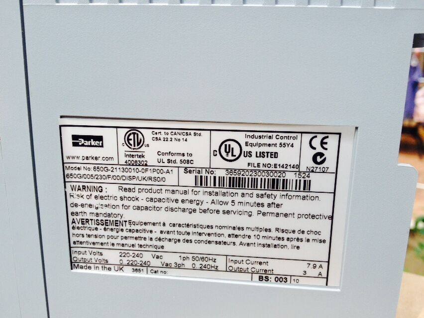 PPARKER KER 650G 0 005400 00 DISP UK RS0 0380 V