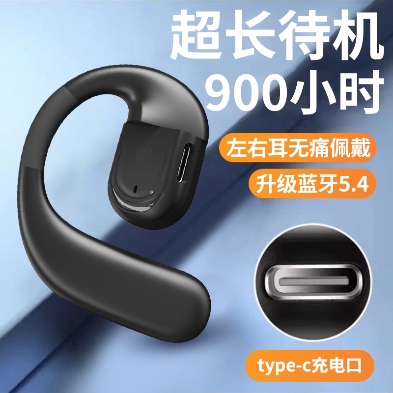 2025 New Model Rotating Left-Right Wearable Wireless Bluetooth Earphones, Air Conduction, Non-In-Ear, Ultra-Long Battery Life, High-Definition Calls