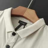 Футболка polo, с вышивкой, облегающий крой, короткий рукав, высокий воротник