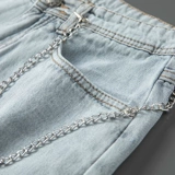 Осенние джинсы для отдыха, цепь, штаны, оверсайз