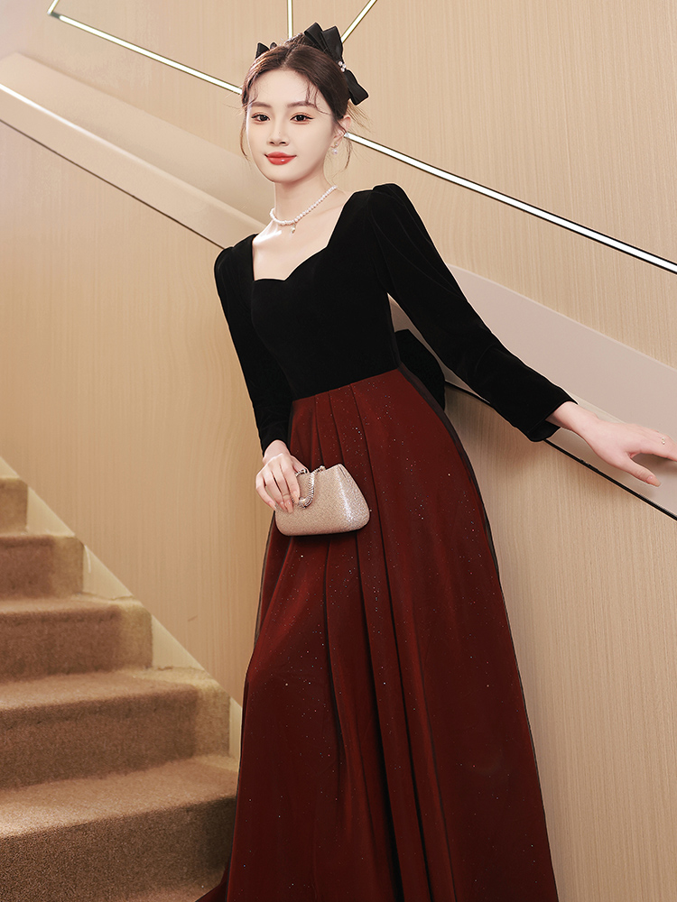  2XL+The wine red four -sided bomb is suitable for spring and autumn  