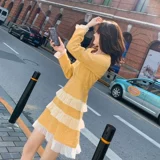 Осеннее приталенное платье, корсет, лонгслив, демисезонная юбка, подходит для подростков