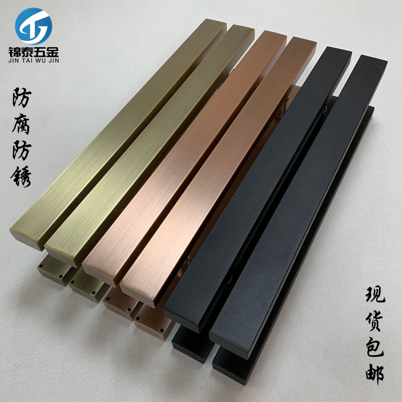 Thickened stainless steel glass door handle sliding door with frameless door door handle bronze brushed black spot