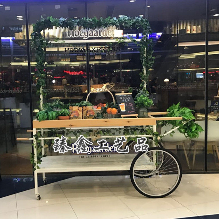 Eu Style Iron Art Flower Caravan Outdoor Show Show Mall Creative Promotion Car Floral Swing Accessories Shelf Flower Shop Supermarket Fancy Car