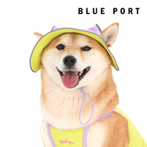 BluePort summer pet dog hat sun protection reflective Teddy Schnauzer Shiba Inu exposed ears sunshade fisherman hat