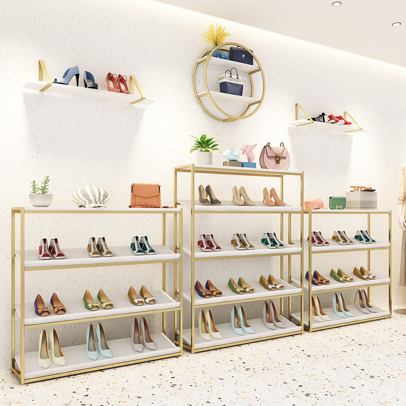 Shoe Store Shoe Rack Show Shelves Shop Multilayer Shelving Clothing Store Items Bags Shelving Children's Shoes Commercial Cabinet
