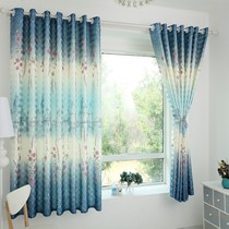 Pastoral American Curtain Fabric Finished Window Short Curtain Closure Hood Cloth Room Bedroom Floor Rental Room Curtain
