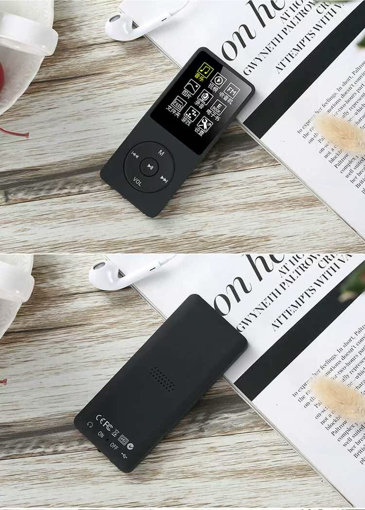 Máy nghe nhạc mp3 tiếng Anh của sinh viên có màn hình hiển thị lời bài hát đi kèm với thẻ nhớ mp4 ghi âm bên ngoài Walkman - Máy nghe nhạc mp3