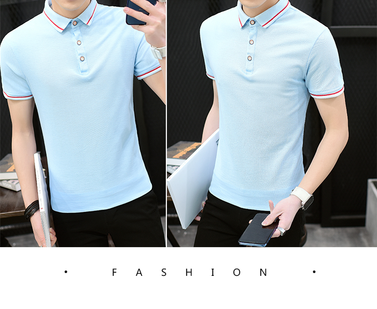 Mùa hè kích thước lớn áo thun nam áo cotton ngắn tay kinh doanh Áo sơ mi nam nửa tay giản dị có cổ áo form rộng nam