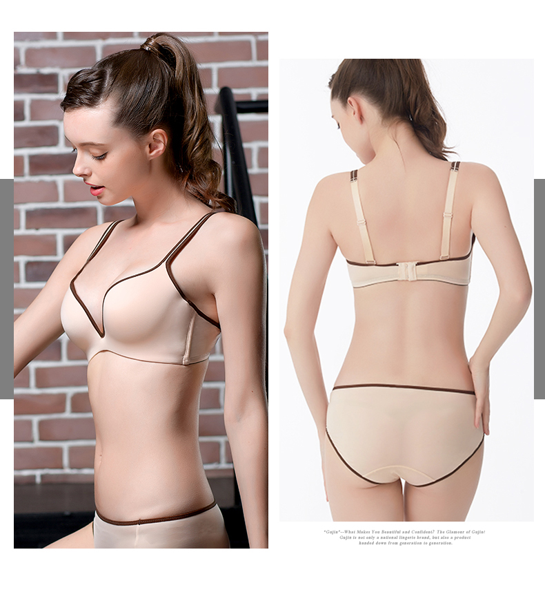 Cổ kính và hiện đại dưới chiếc ô 3 4 ly sâu V tập hợp áo ngực trên chiếc áo lót mỏng dày cô gái vô hình áo ngực 0HT816 đồ ngủ quyến rũ