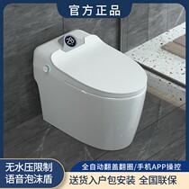 Home smart toilet integrated fully automatic flap with water tank remote control flushing drying electric toilet