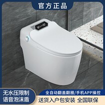 Smart toilet voice bubble one-piece fully automatic flap with water tank drying remote control flushing electric toilet