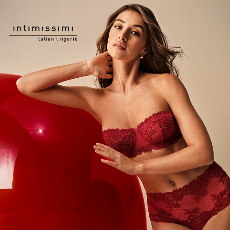 Деликатное цветочное кружево Intimissimi без вкладышей бюстгальтер bandeau RB1294F