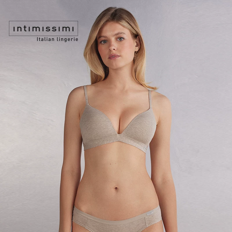 Intimissimi Yishuman однотонный хлопковый удобный тонкий чашечный безпроводный бюстгальтер для девочек RIS65T