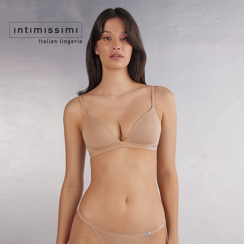 Intimissimi Yishuman однотонный хлопковый удобный тонкий чашечный безпроводный бюстгальтер для девочек RIS65T