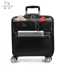 Cheetah Brand Pull Lever Box Men And Women Boarding Leather Case Bull Leather Business Suitcase Genuine Leather Cryptobox 16 Inch Suitcase