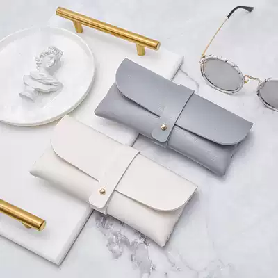 Glasses case ins girl portable retro literary simple sun sunglasses storage bag glasses bag anti-pressure eye box
