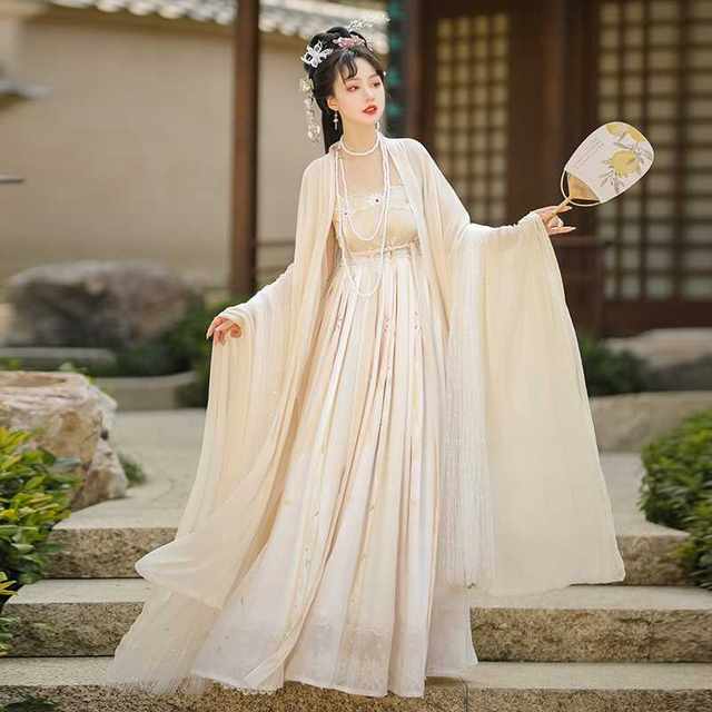 Mucha's original authentic Hanfu women's Tang-made myrobalan skirt long-sleeved shirt elegant non-costume fairy spring and summer