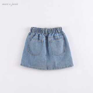 Mark Jenny 2022 new summer clothes girls skirt lace waist denim short skirt skirt 220385