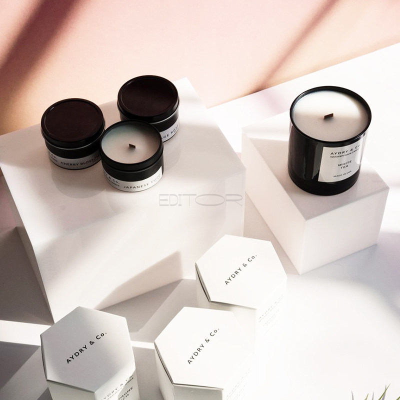 EDITOR01 American AYDRYCo scented candle cup wooden core smoke-free natural niche fragrance gift spot