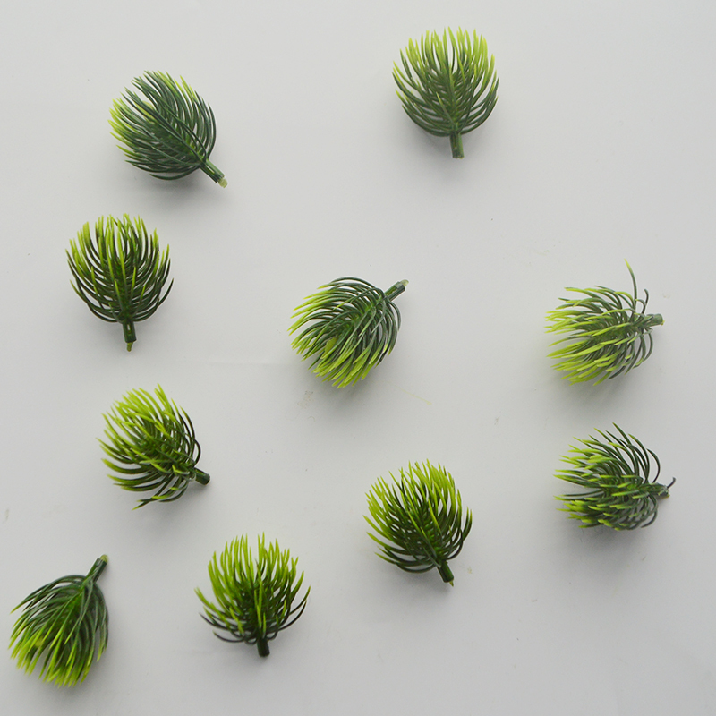 Artificial Pine Needle Balls for Dish Decoration, Fake Pine Leaves Accessories, Bonsai, Welcoming Pine Landscape, Plastic Green Plants