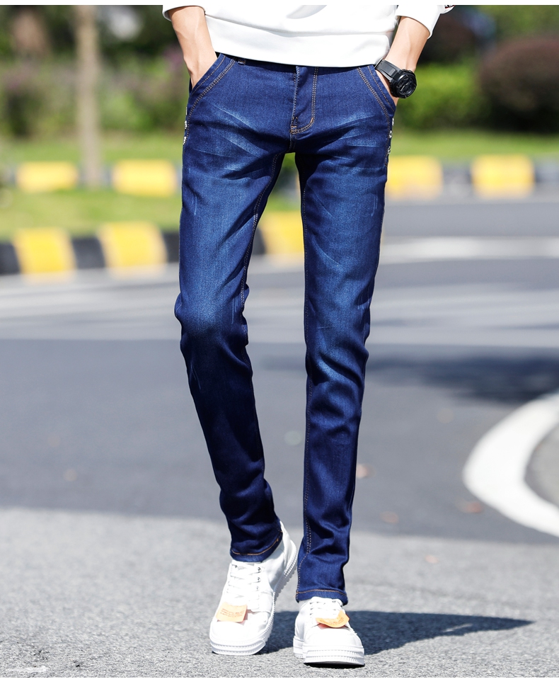Quần jeans nam mùa thu đông Các mẫu giày đế xuồng mùa đông 2018 phiên bản mới của Hàn Quốc hợp với quần nhung nam quần áo nam