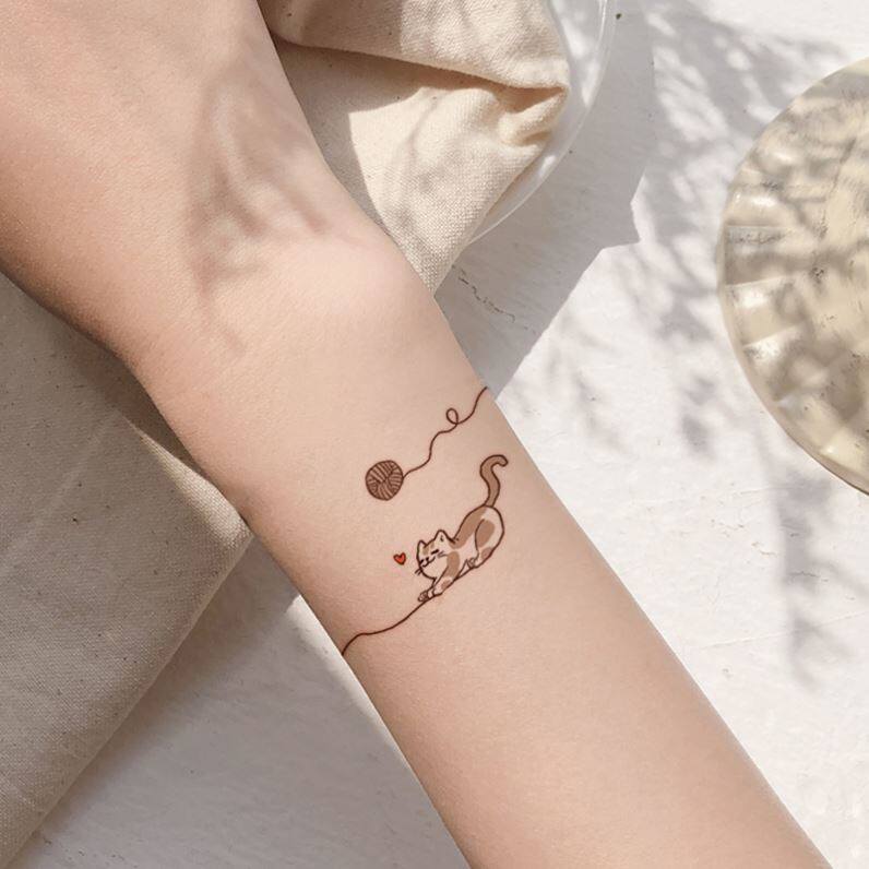 Small crowdtattooed Japan-style Waterproof Advanced New Fairy Tattoo Sticker with Wrist Finger Collarbone Sexy-Body Sticker