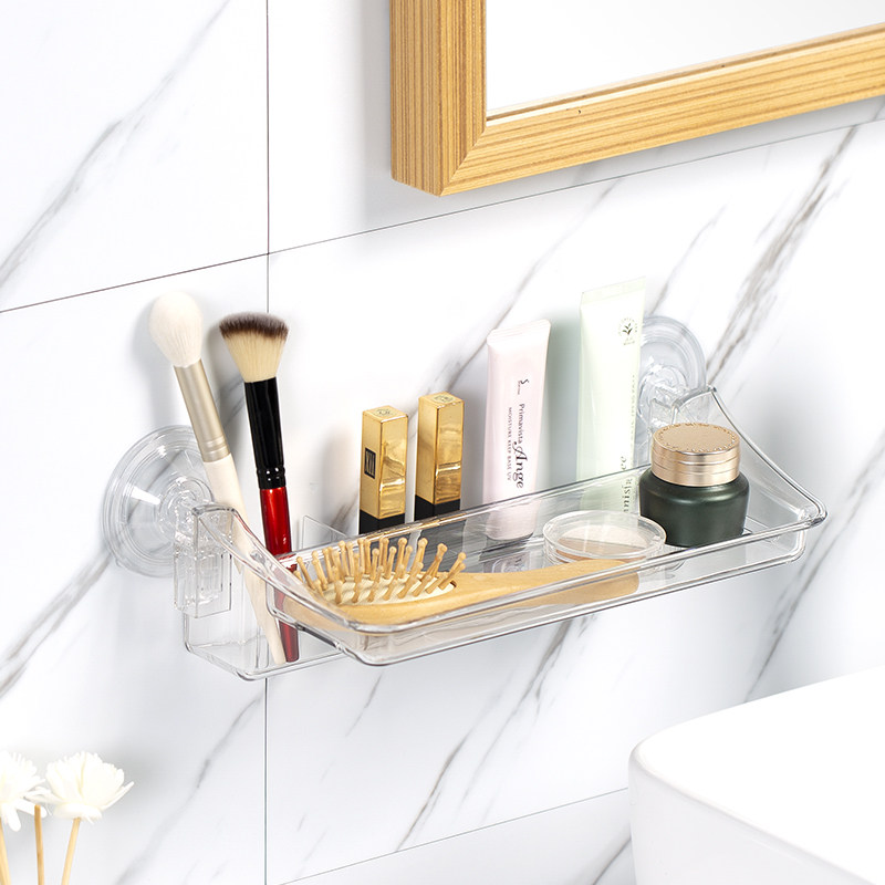 Suction cup Bathroom Makeup room Shelve Wall-mounted Wall-Free Perforated Wall Toilet Washroom Wash Terrace storage rack