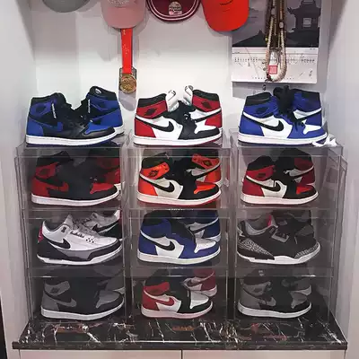 Crystal color display high transparent acrylic shoe box sneaker collection display free boyfriend customizable shoe wall antibacterial