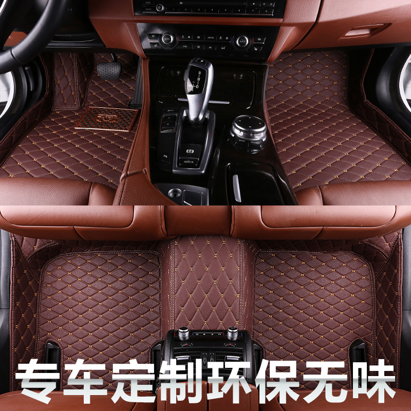 Fully enclosed high-side basin type non-slip car floor mat Car off-road vehicle waterproof pu leather all-season universal foot pad