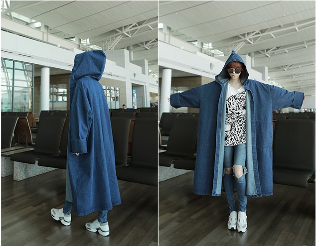 Trench pour femme SHEUNNGLR   en Coton en Coton - Ref 3227088 Image 5