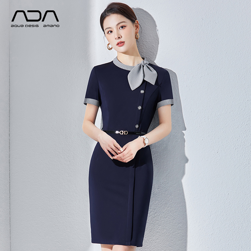Professional Dress for Women, Summer Style, Suitable for Jewelry Stores, Sales Departments, Hotel Front Desks, Beauty Salons, Work Uniforms